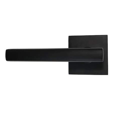 Emtek Freestone Lever Left Hand 2-3/8 in Backset Privacy w/Square Rose for 1-1/4 in to 2 in Door 5210FRLUS19LH